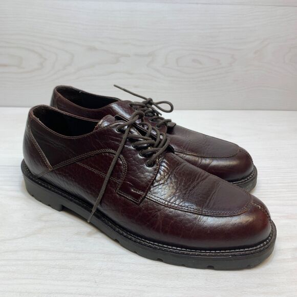 H.S.‎ Trask Brown Pebbled Leather Oxford Men\'s Sz 11M Lace Up Comfort Shoes main image 6